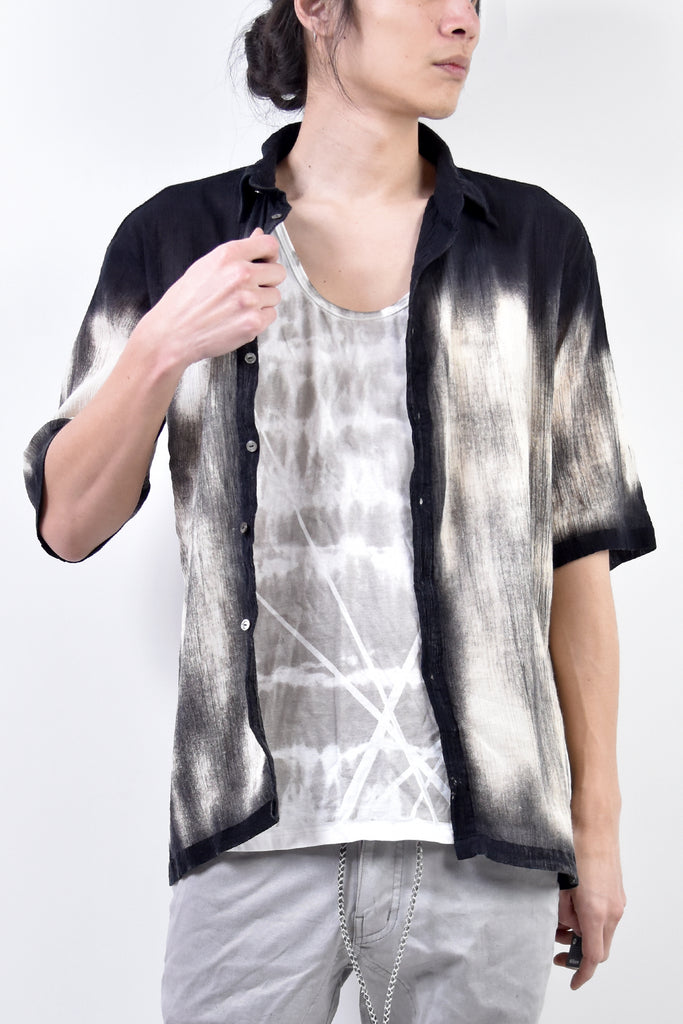 2101-SH04C Discharged Crepe Cotton Slim Shirt 02