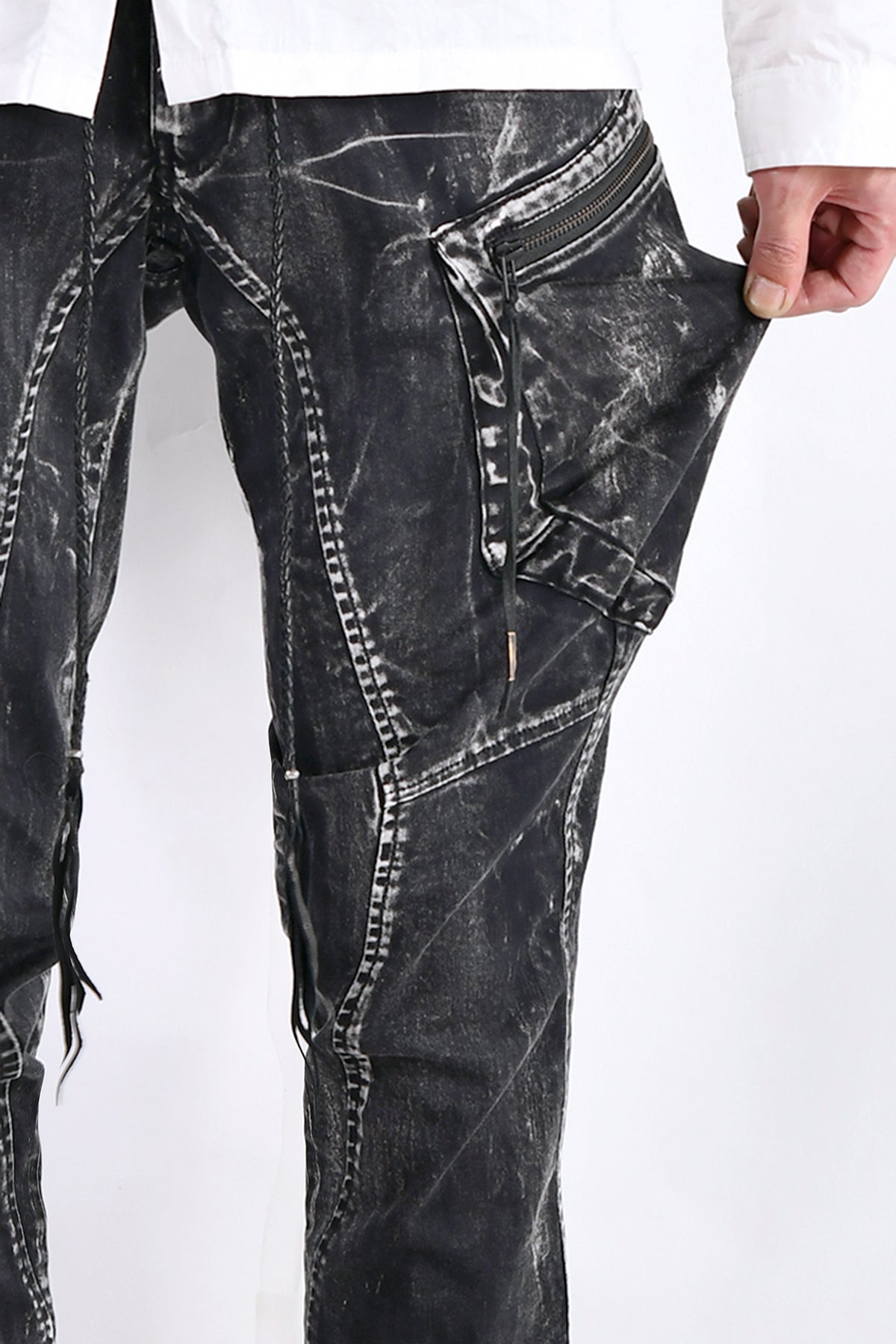 2102-PT02B Discharged Double Pocket Twill Pants 03