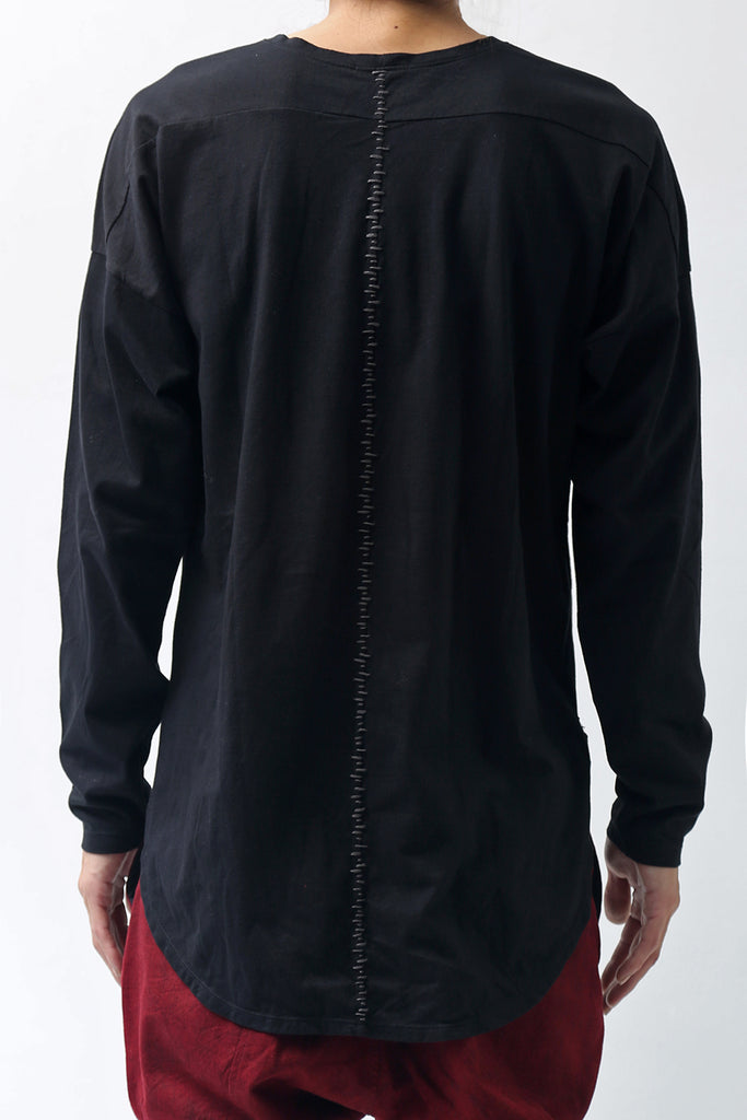 1902-CT02/LS Back Stitch Crush Cut / LS Black