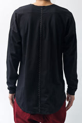 1902-CT02/LS Back Stitch Crush Cut / LS Black