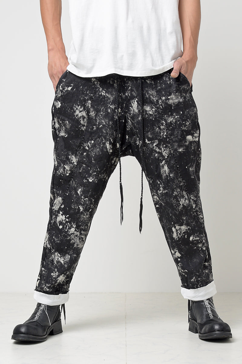 2301-PT08 Discharged Linen Layered Pants