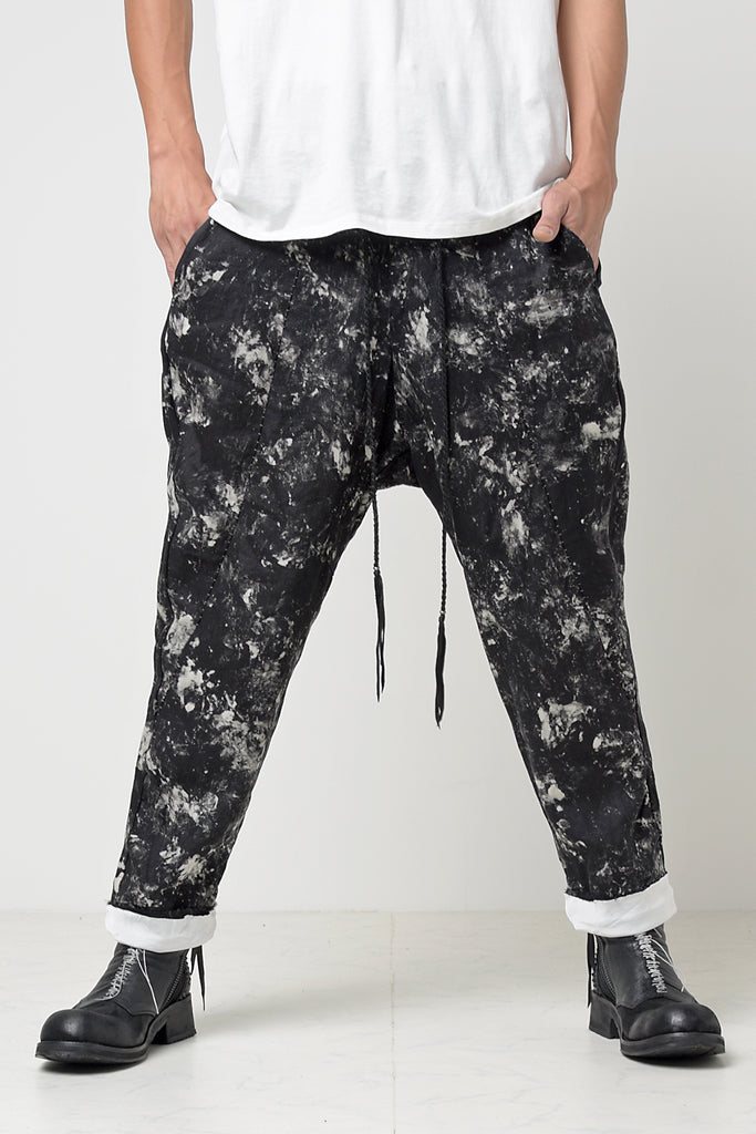 2301-PT08 Discharged Linen Layered Pants