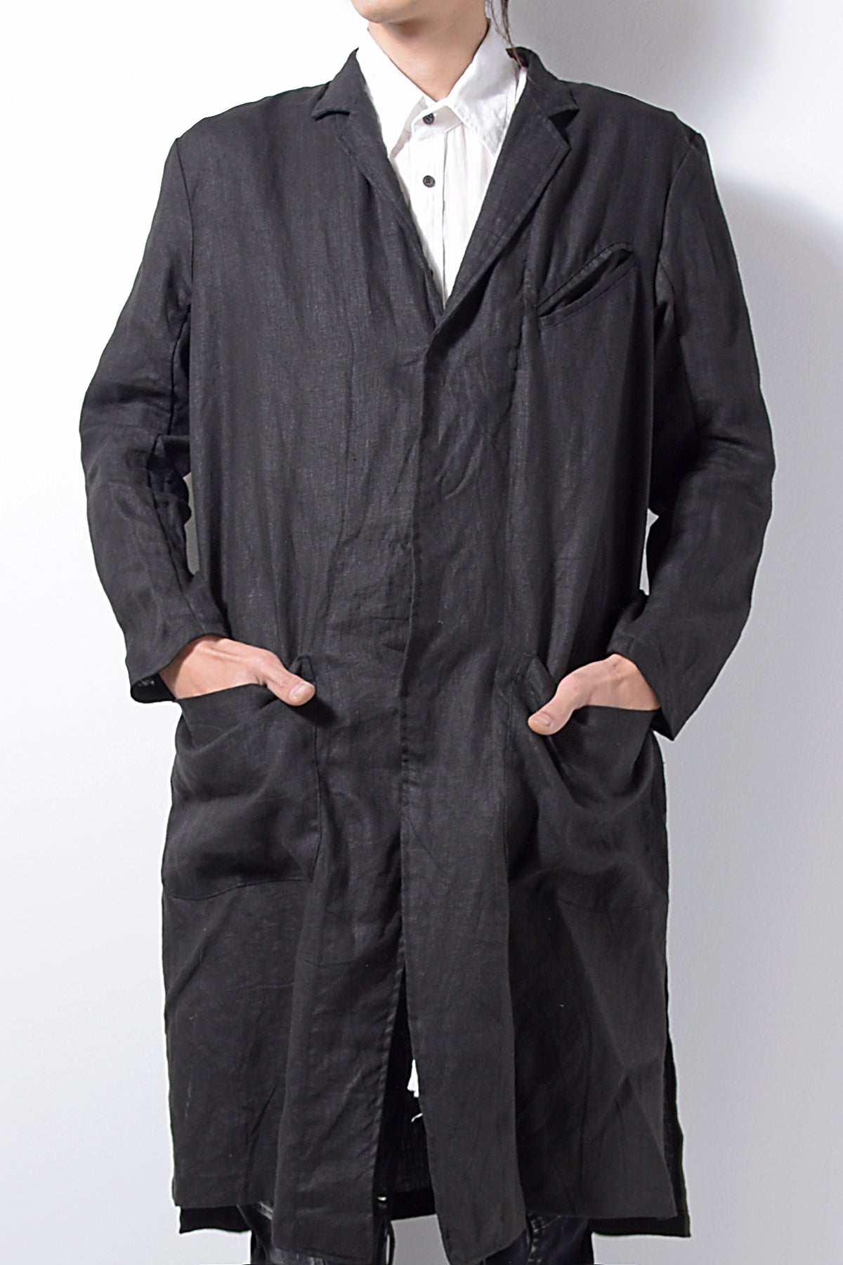 2201-JK02A Side Slit Tailored Coat Black