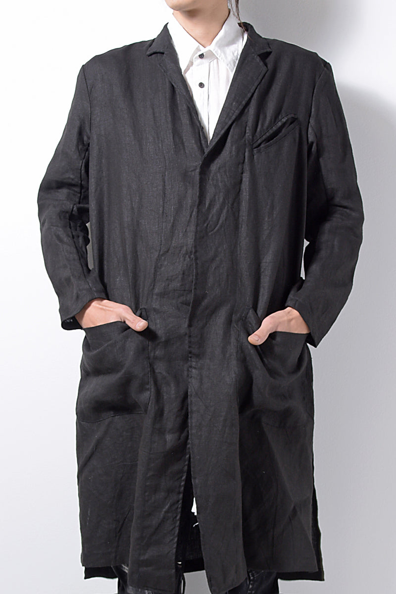 2201-JK02A Side Slit Tailored Coat Black