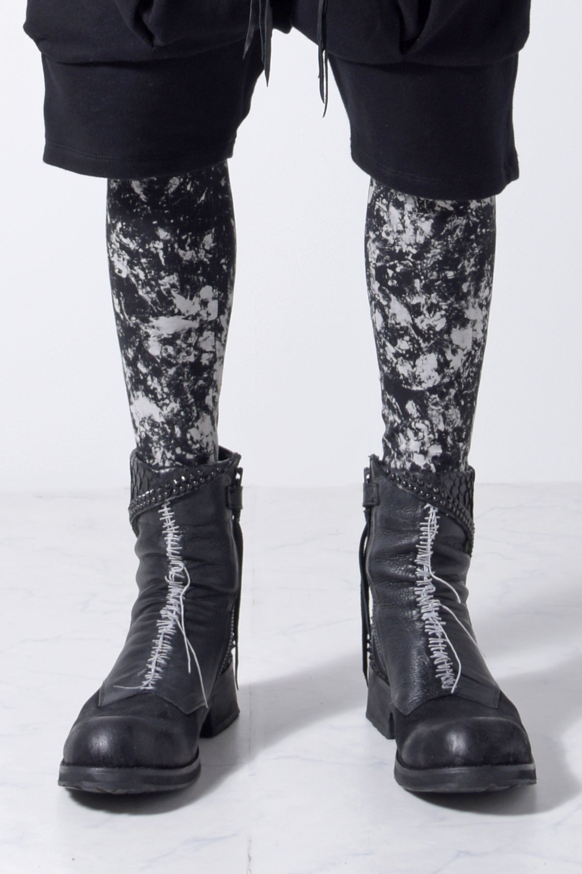 2202-PT07 Flake Discharged Leggings -Men's-