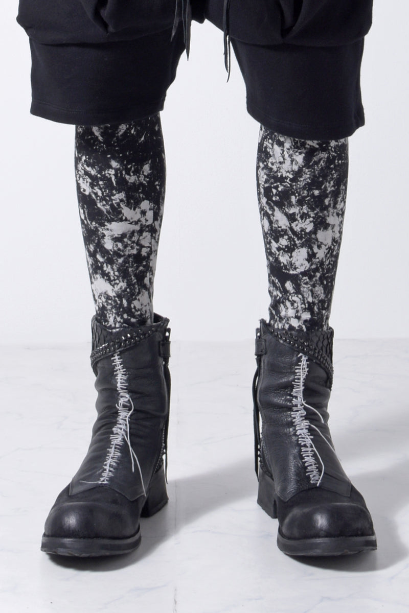 2202-PT07 Flake Discharged Leggings -Men's-