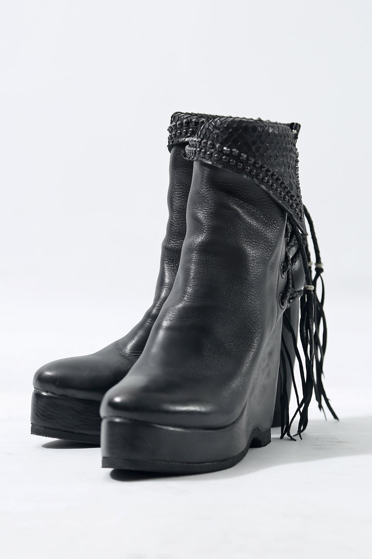 KMRii ケムリ Crush Braided Boots クラッシュ ブレイド ブーツ