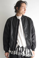 1901-JK05 Mesh Leather MA-1 Black