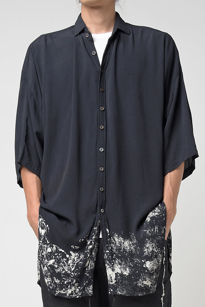 2301-SH03 Discharged Crepe Rayon Lazy Shirt