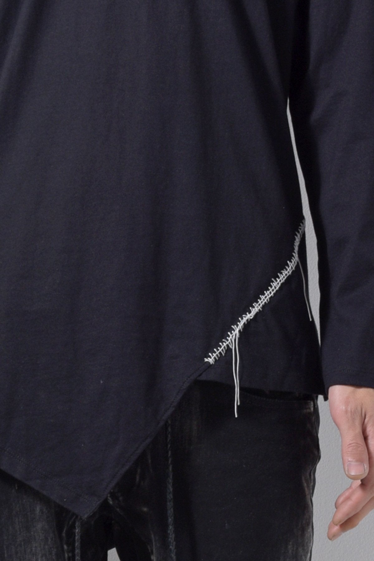 2201-CT01A/LS Hand Stitched Slash Cut 03 / LS Black