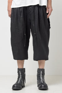2301-PT03 Linen Lazy Pants Black