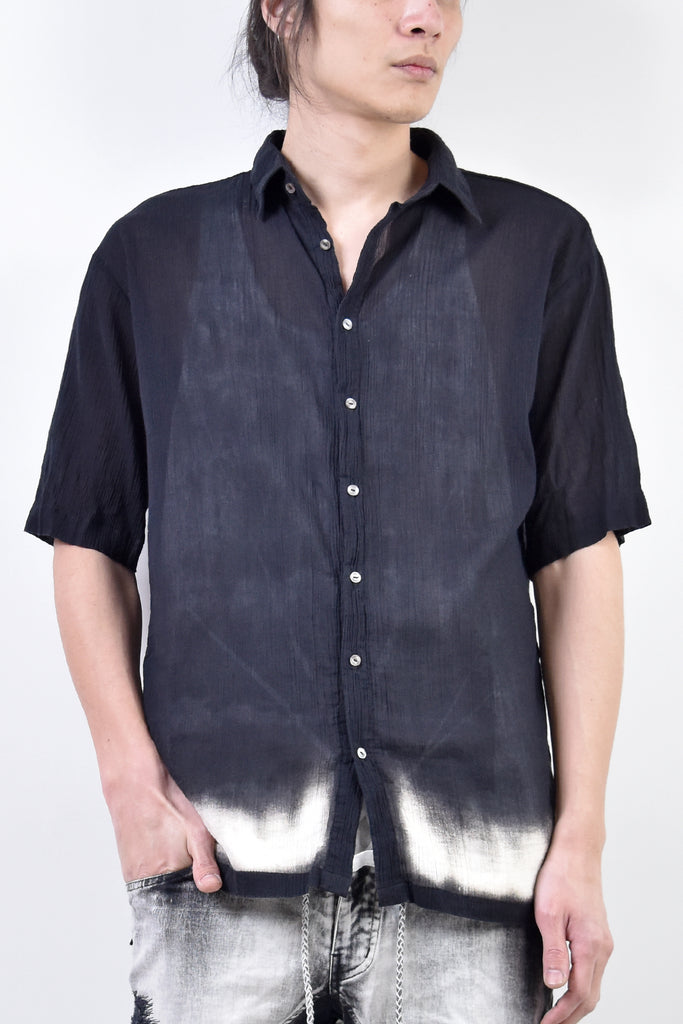2101-SH04B Discharged Crepe Cotton Slim Shirt 01