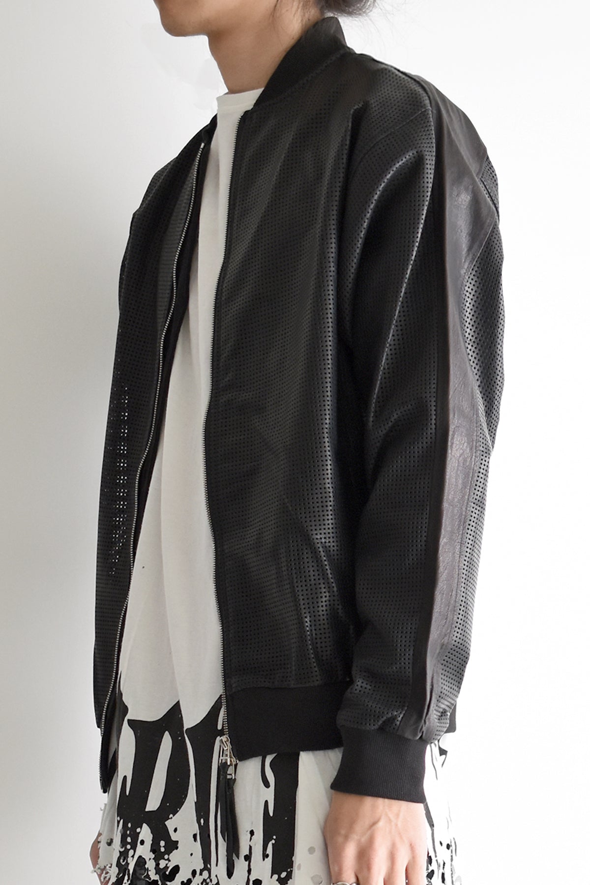 kmrii ケムリ　コート KMRii ケムリ 2019 S/S Mesh Leather MA-1 メッシュ レザー ドルマン