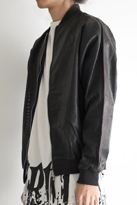 1901-JK05 Mesh Leather MA-1 Black