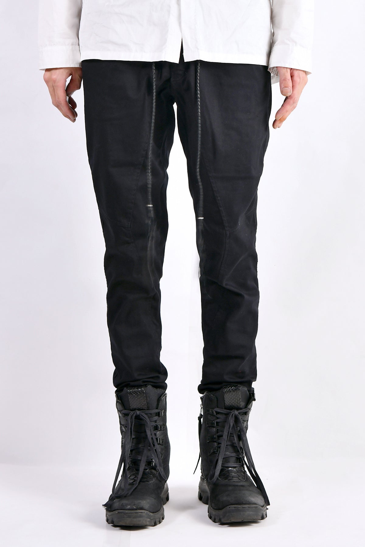 2102-PT01A Stretch Twill Pants 03 Black