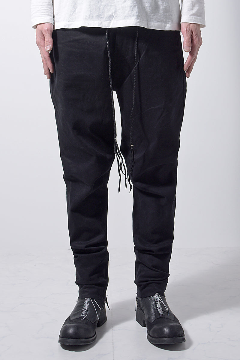 2202-PT01A Drop Crotch Pants Black