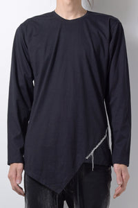 2201-CT01A/LS Hand Stitched Slash Cut 03 / LS Black