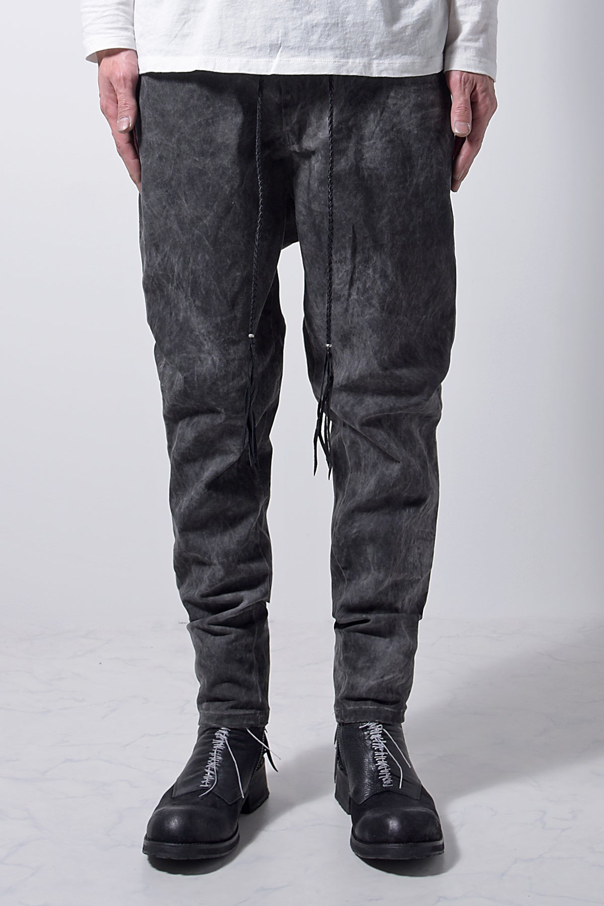 2202-PT01A Drop Crotch Pants Charcoal