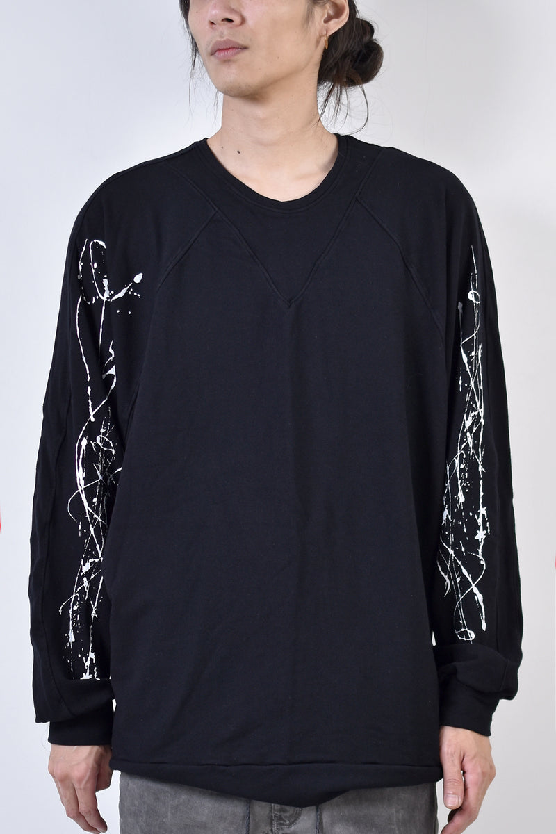 2002-TP04A Splash Bamboo Dolman Pullover Black