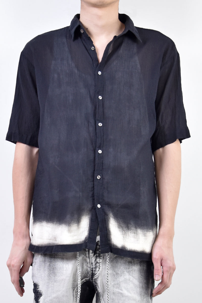 2101-SH04B Discharged Crepe Cotton Slim Shirt 01