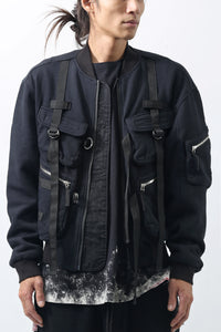 1902-JK06 Parachute Over Blouson Black