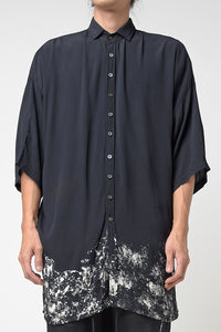 2301-SH03 Discharged Crepe Rayon Lazy Shirt