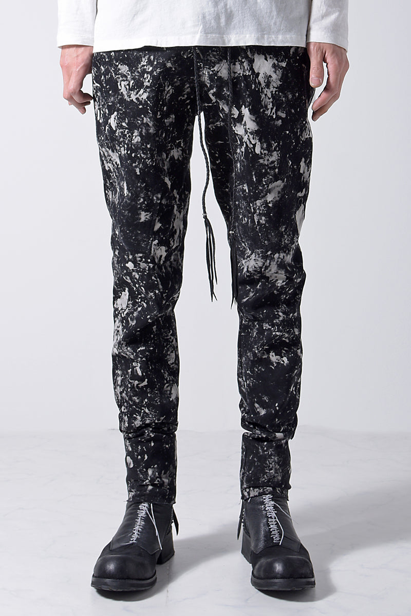 2202-PT08B Flake Discharged Stretch Pants 05