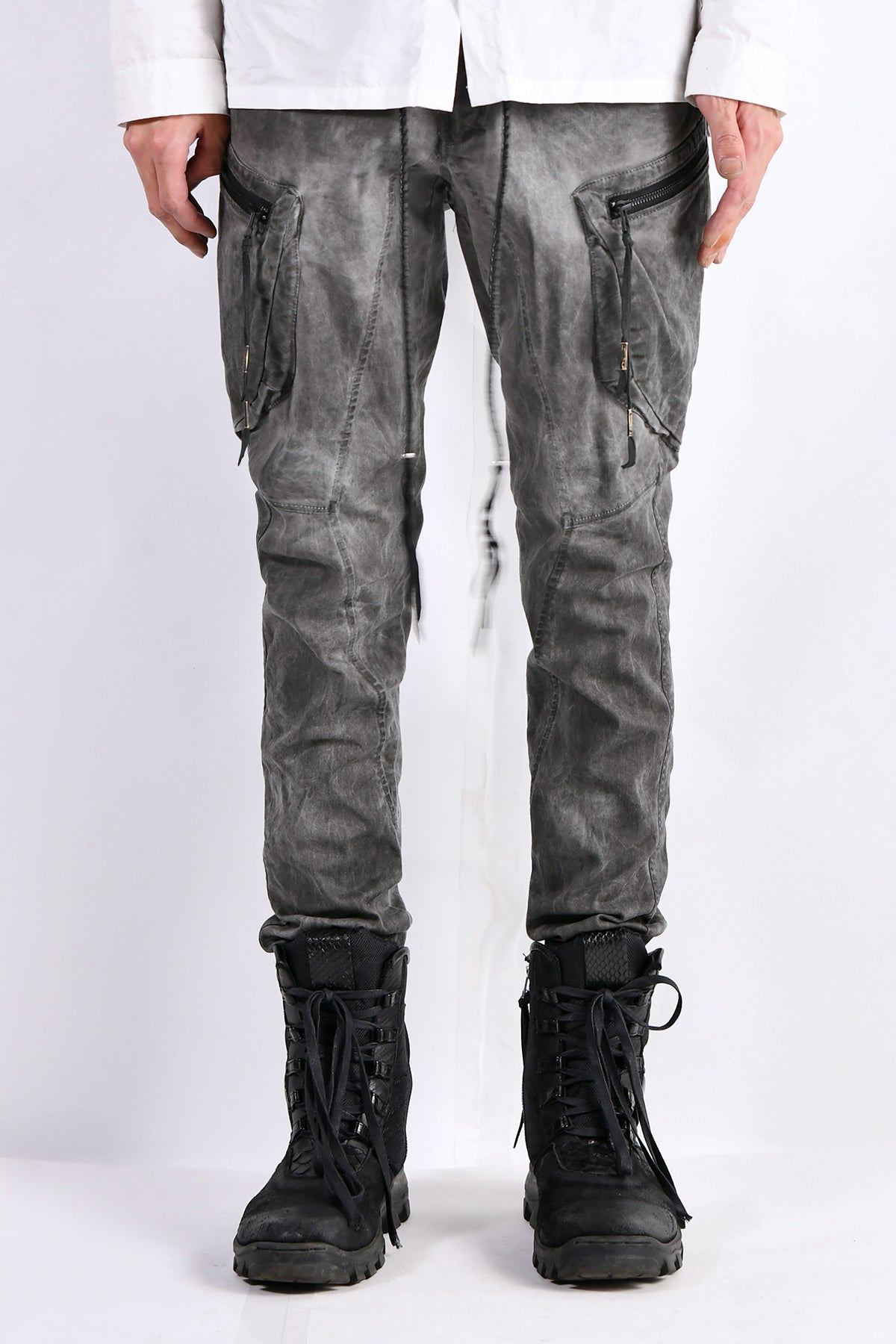 2102-PT02A Double Pocket Twill Pants 03 Charcoal