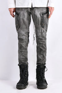 2102-PT02A Double Pocket Twill Pants 03 Charcoal