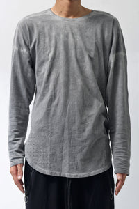 1902-CT02/LS Back Stitch Crush Cut / LS Charcoal