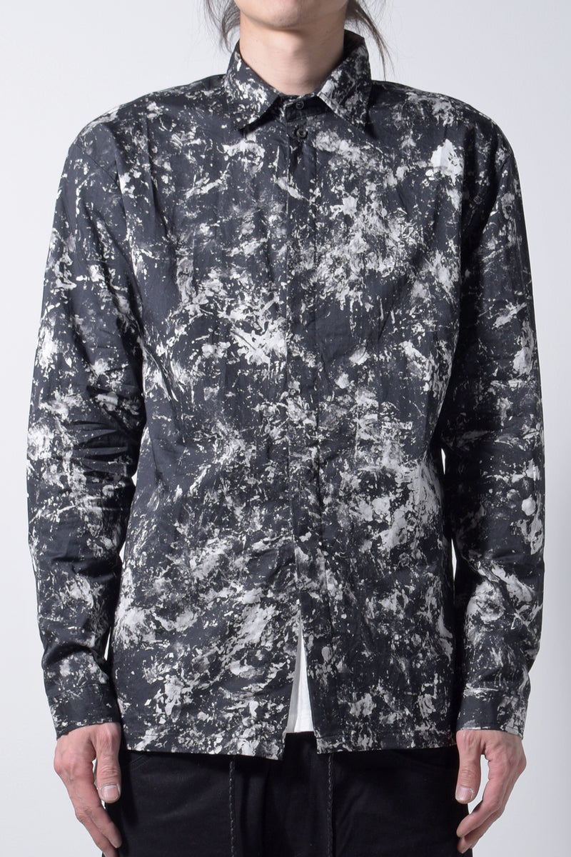 2202-SH03A Flake Discharged Slim Shirt