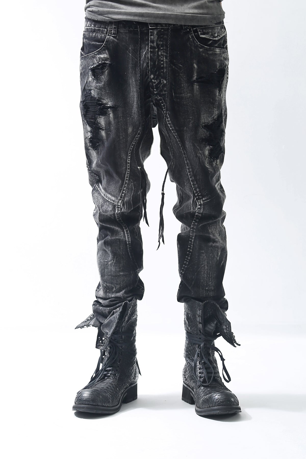 KMRii ケムリ 2019 AW Discharged Crush Pants ディスチャージド