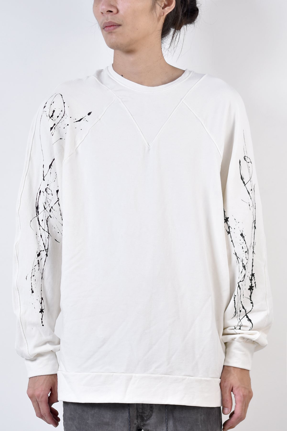 2002-TP04A Splash Bamboo Dolman Pullover White