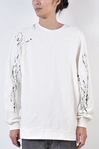 2002-TP04A Splash Bamboo Dolman Pullover White