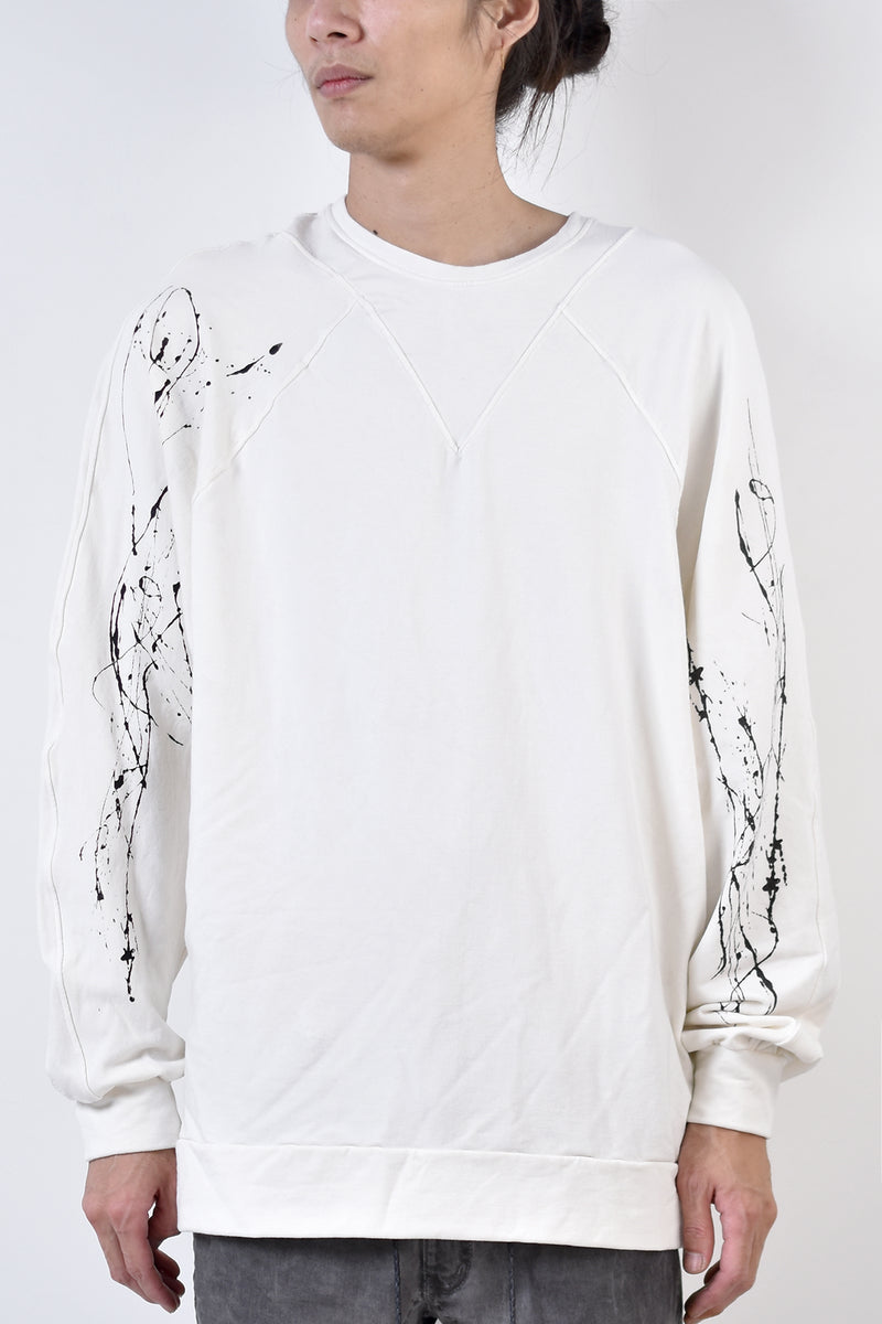 2002-TP04A Splash Bamboo Dolman Pullover White