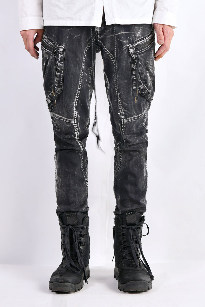 2102-PT02B Discharged Double Pocket Twill Pants 03