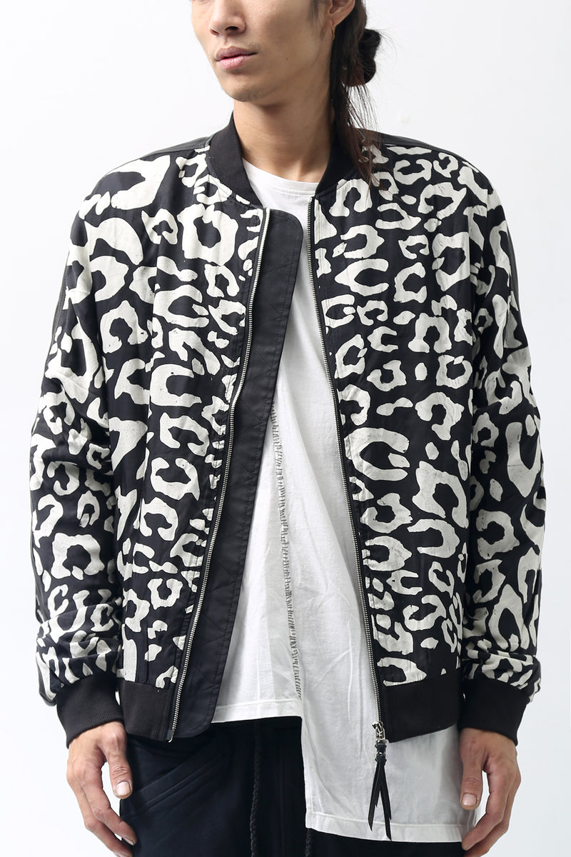 1902-JK05 Leather Combi Dolman JKT / LP Black