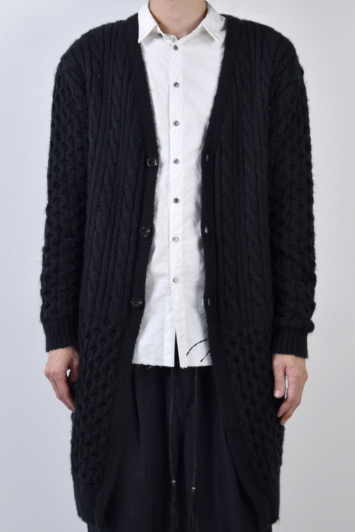 2002-KT03 Cable Combi Mohair Long CD Black