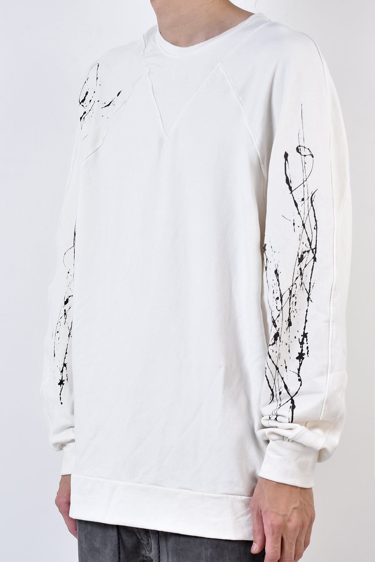 2002-TP04A Splash Bamboo Dolman Pullover White