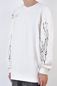 2002-TP04A Splash Bamboo Dolman Pullover White