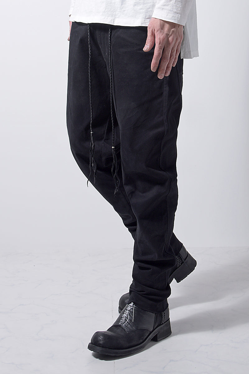 2202-PT01A Drop Crotch Pants Black
