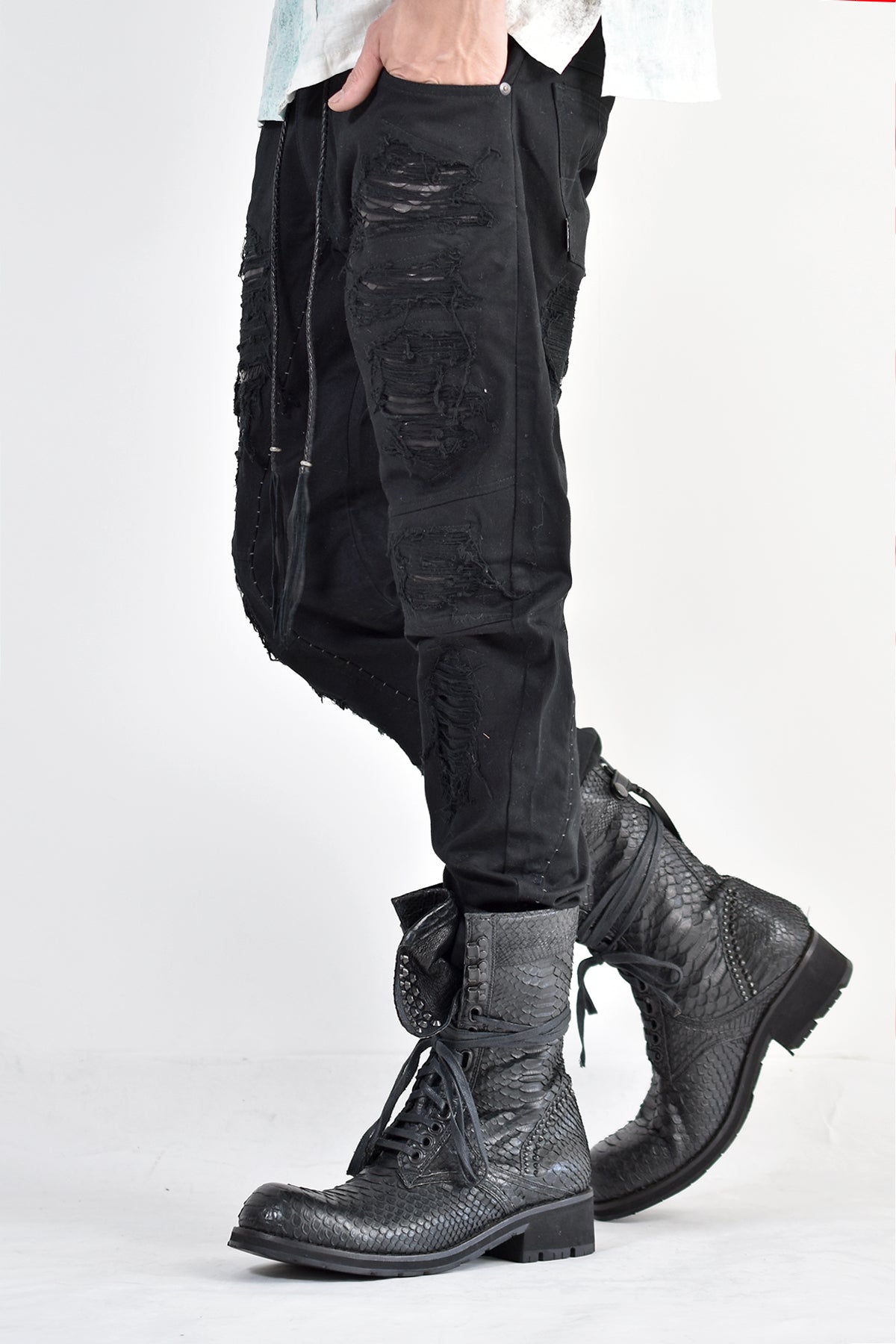 KMRii ケムリ Crush Skinny Twill Pants 07A クラッシュ スキニー