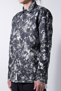 2202-SH03A Flake Discharged Slim Shirt