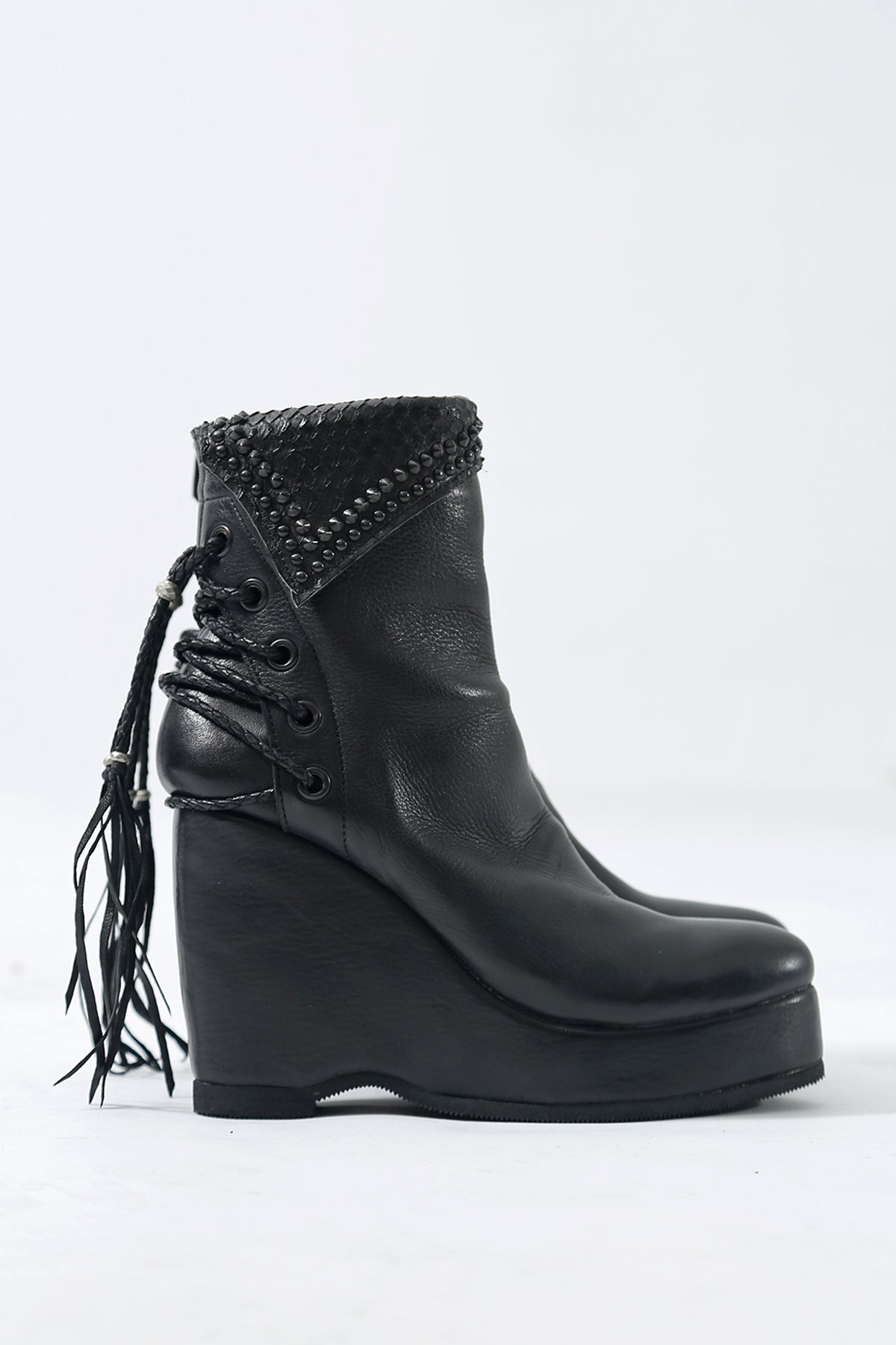 KMRii ケムリ Crush Braided Boots クラッシュ ブレイド ブーツ