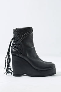 1602-BO02L Crush Braided Boots