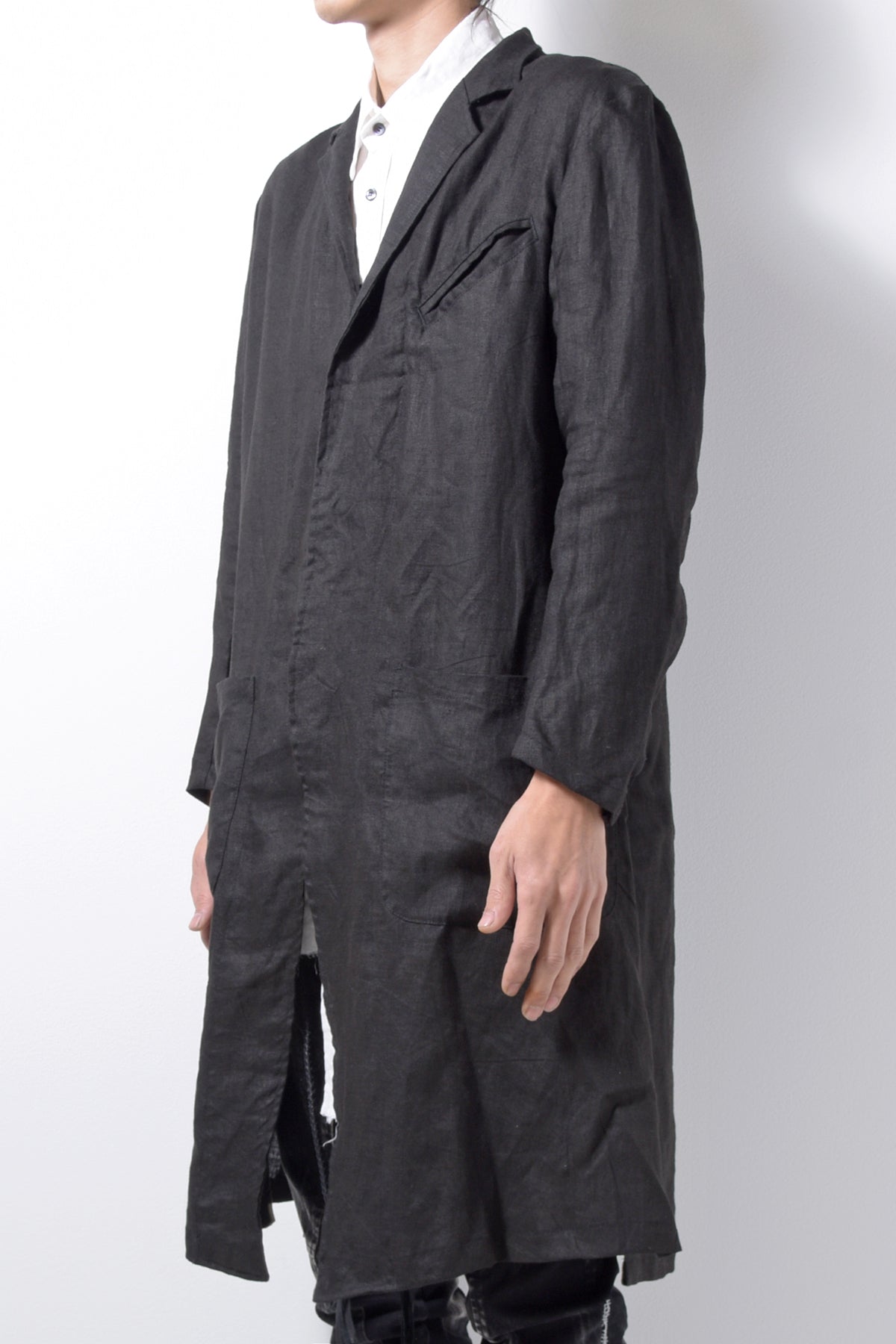 2201-JK02A Side Slit Tailored Coat Black