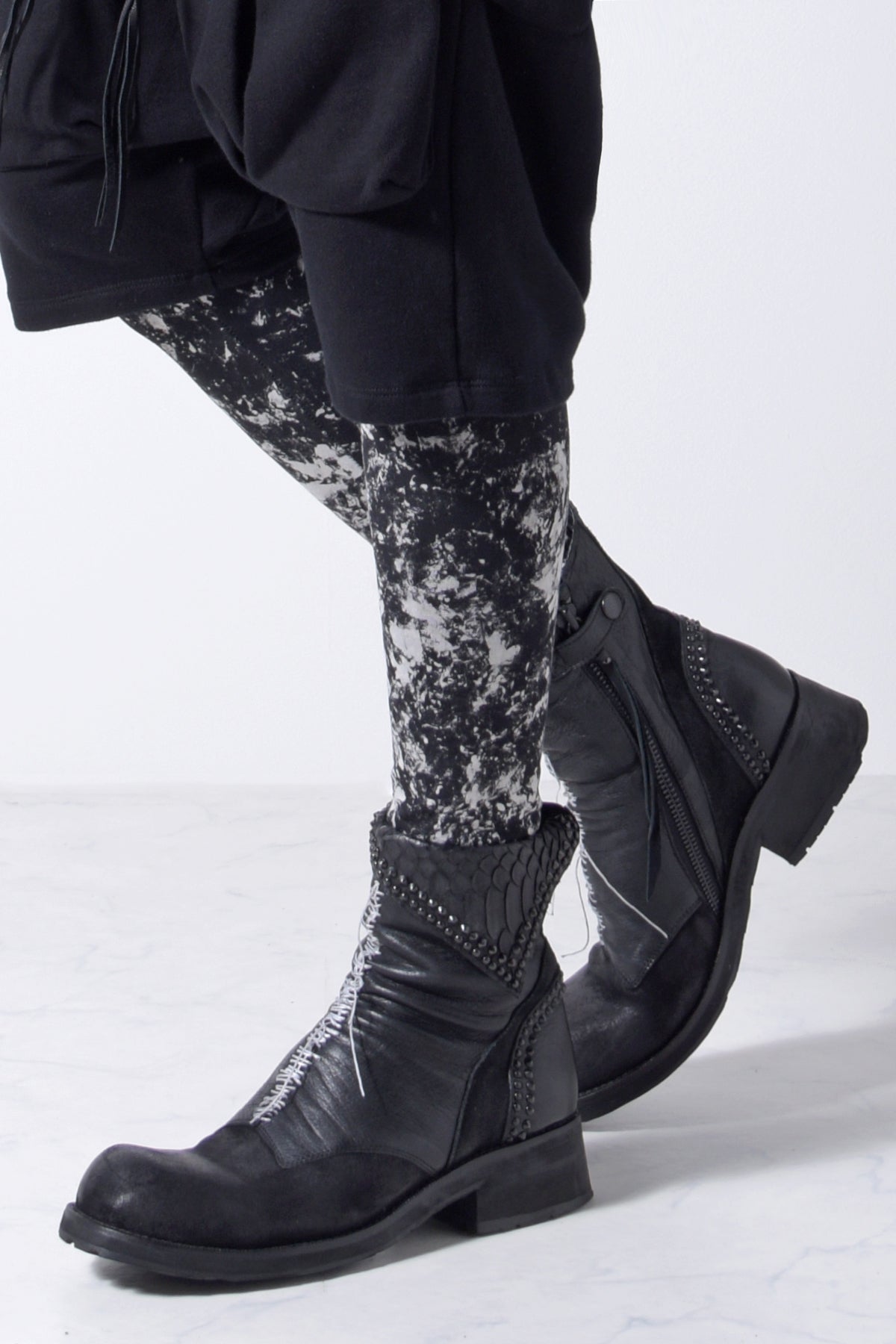 2202-PT07 Flake Discharged Leggings -Men's-