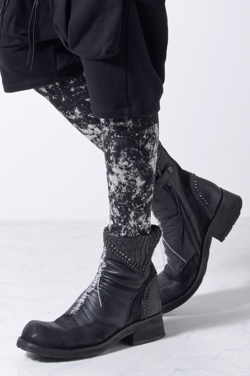 2202-PT07 Flake Discharged Leggings -Men's-