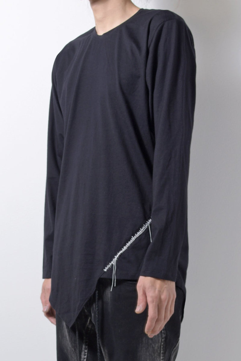 2201-CT01A/LS Hand Stitched Slash Cut 03 / LS Black