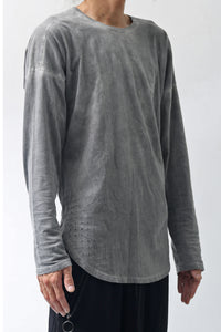 1902-CT02/LS Back Stitch Crush Cut / LS Charcoal